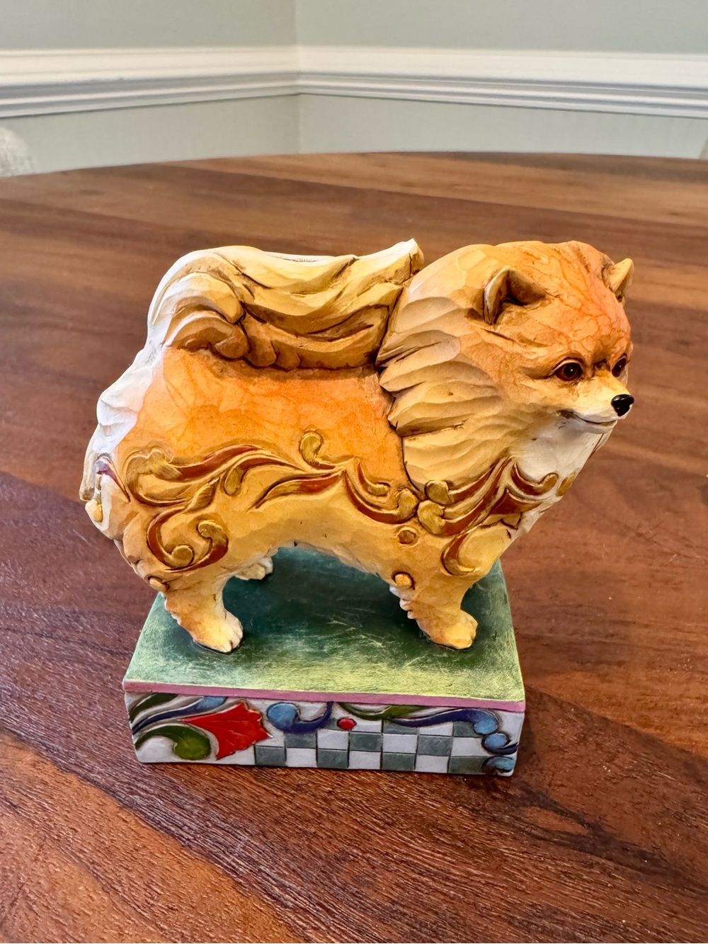 Jim Shore Bella Pomeranian Dog Figurine Heartwood Creek 2010 Enesco 4021393